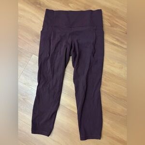 Athleta Dark Purple Capri Leggings Size M